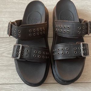 BRAND NEW Dr. Martens two strap grommet platform sandals.
